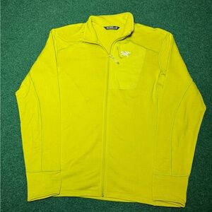 Vintage Y2K Arcteryx Zip Up Sweatshirt, Rare Designer Trendy Neon (Medium)